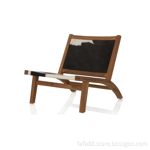 Ponyskin and Wood Chair (KA-32)